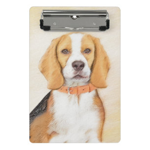 Mini Porte-bloc Beagle Hound Dog Peinture Animal Art original