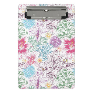 Mini Porte-bloc Beau motif avec les fleurs colorées