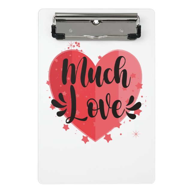 Mini Porte-bloc Beaucoup d'amour, grand coeur (Devant)