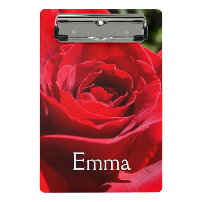 Mini Porte-bloc Belle Fleur Rose Rouge Clair Floral (Devant)