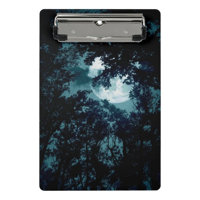 Mini Porte-bloc Belle Lune qui coule avec les arbres (Devant)