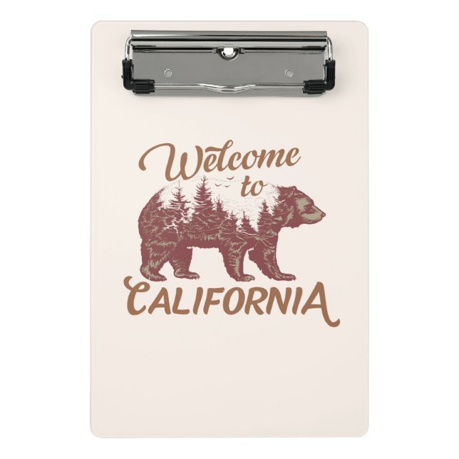 Mini Porte-bloc Bienvenue à California Bear Forest (Devant)