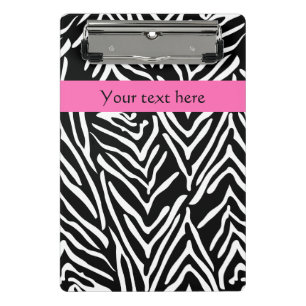 Mini Porte-bloc Black, White and Hot Pink Zebra