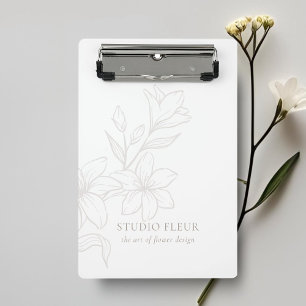 Mini Porte-bloc BLANCHE Flore minimale chic