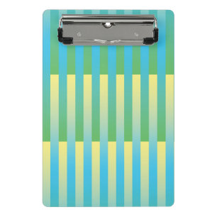 Mini Porte-bloc Bleu Jaune Vert Motif Rayé