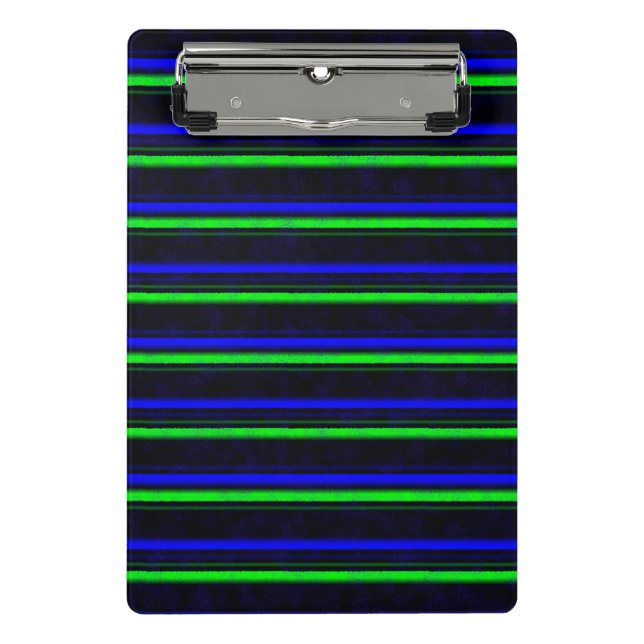 Mini Porte-bloc Bleu Noir Grandes Vertes (Devant)