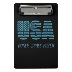 Mini Porte-bloc Bleu USA Étoiles et bandes