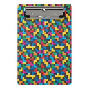 Mini Porte-bloc Blocs Rétro Tetris Motif Sans Couture