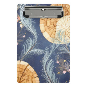 Mini Porte-bloc Boho Grain de Bois Éventail et Pince Botanique Nav