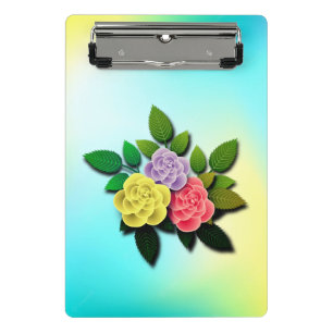 Mini Porte-bloc Bouquet de fleurs roses Illustration-22422