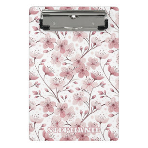 Mini Porte-bloc Branches de fleurs roses romantiques et floraison