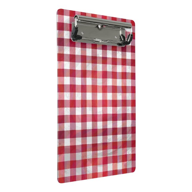 Mini Porte-bloc Buffalo plaid rouge et blanc (Incliné)