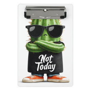 Mini Porte-bloc Cactus "Pas aujourd'hui" avec lunettes de soleil e