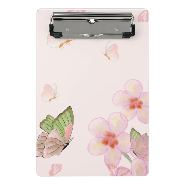 Mini Porte-bloc Cahier avec un design papillon fantaisiste (Devant)