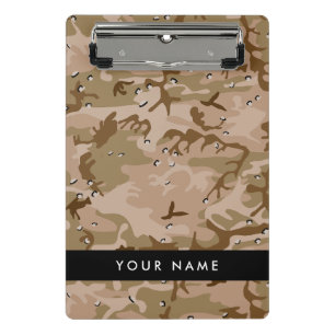 Mini Porte-bloc Cailloux du Camouflage du désert, Votre nom, Perso