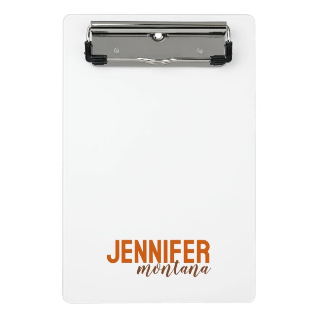 Mini Porte-bloc Calligraphie Elegant Plain Ajouter son propre nom (Devant)