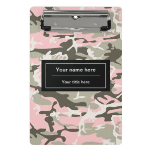 Mini Porte-bloc Camo rose et vert, camouflage, militaire, armée