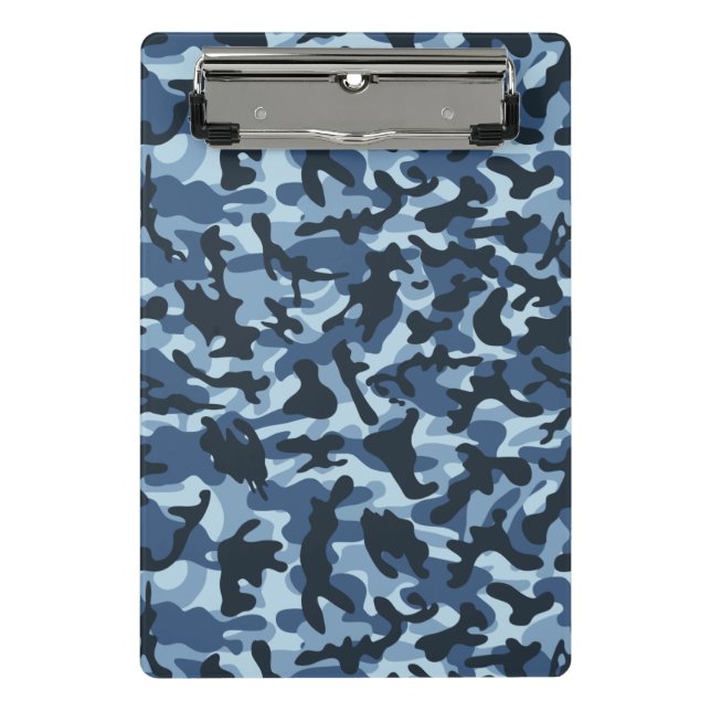 Mini Porte-bloc Camouflage Bleu (Devant)