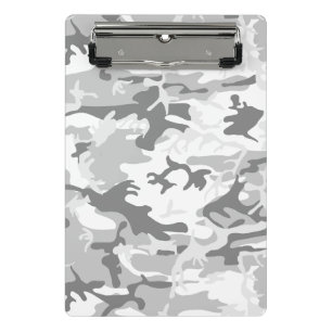 Mini Porte-bloc Camouflage gris neige d'hiver, Militaire, Armée