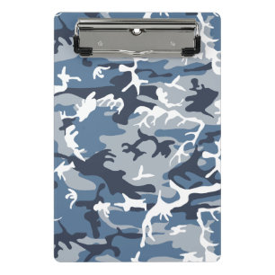 Mini Porte-bloc Camouflage neige hivernale bleue, Militaire, Armée