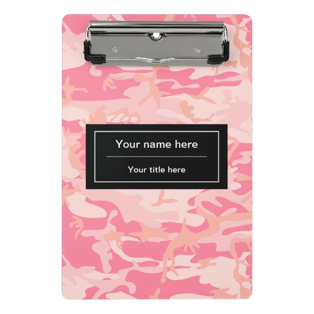 Mini Porte-bloc Camouflage Rose, Camouflage, Militaire, Armée (Devant)