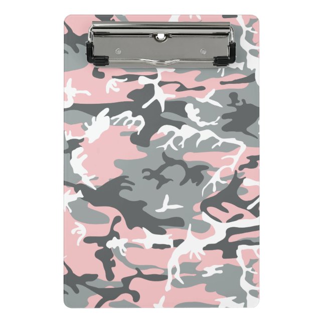 Mini Porte-bloc Camouflage rose et gris, Militaire, Armée (Devant)
