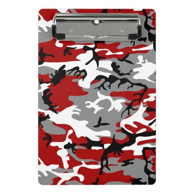 Mini Porte-bloc Camouflage rouge et gris, Militaire, Armée (Devant)