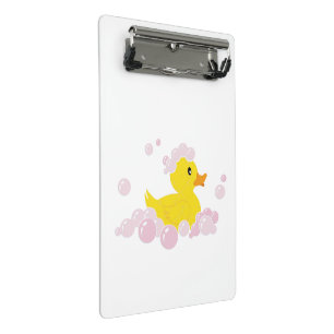 Mini Porte-bloc Canard dans des bulles roses