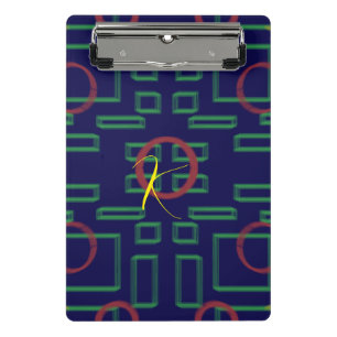 Mini Porte-bloc Carré bleu géométrique