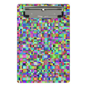 Mini Porte-bloc Carrés Abstraits Formes Motif multicolore