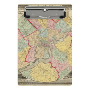 Mini Porte-bloc Carte autour de la ville de Philadelphie