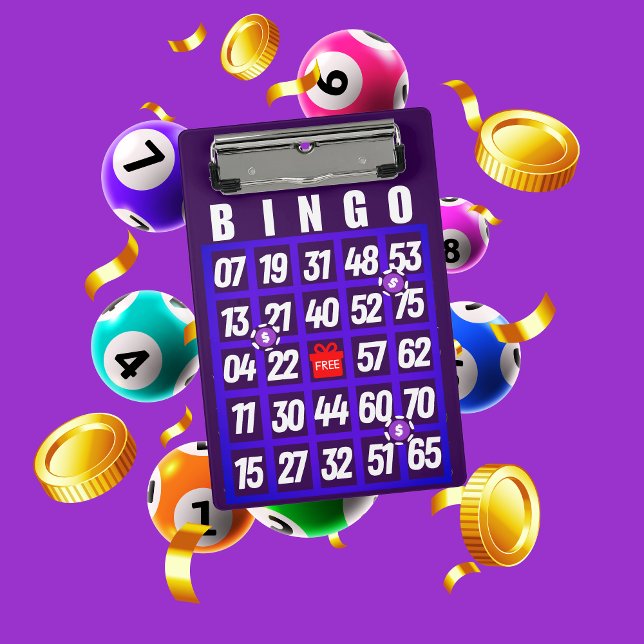 Mini Porte-bloc Carte Bingo violette (Créateur téléchargé)