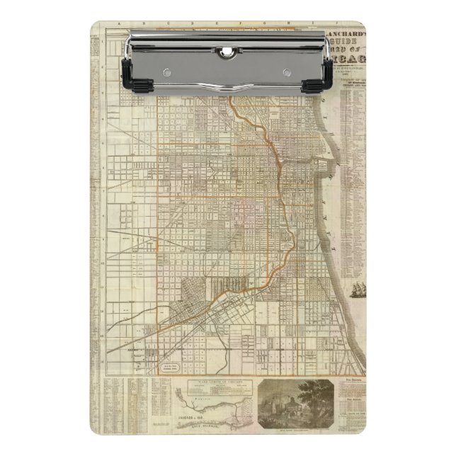 Mini Porte-bloc Carte du guide de Blanchard de Chicago (Devant)