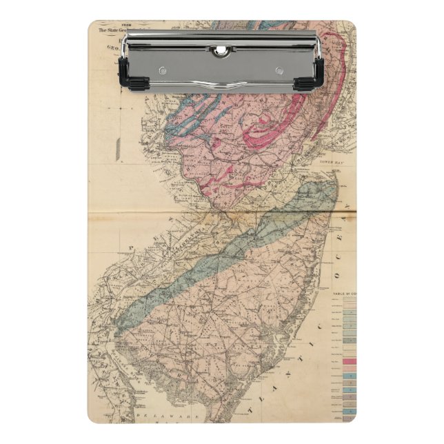 Mini Porte-bloc Carte géologique de New Jersey (Devant)