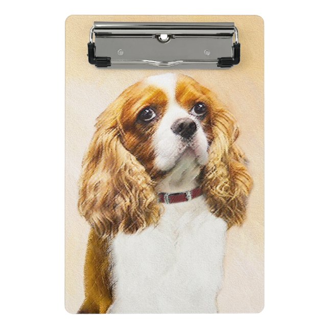 Mini Porte-bloc Cavalier King Charles Spaniel Peinture originale (Devant)
