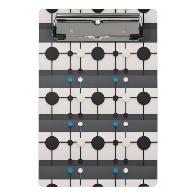 Mini Porte-bloc Cercles géométriques abstraits brillent ✨ Minimali (Devant)