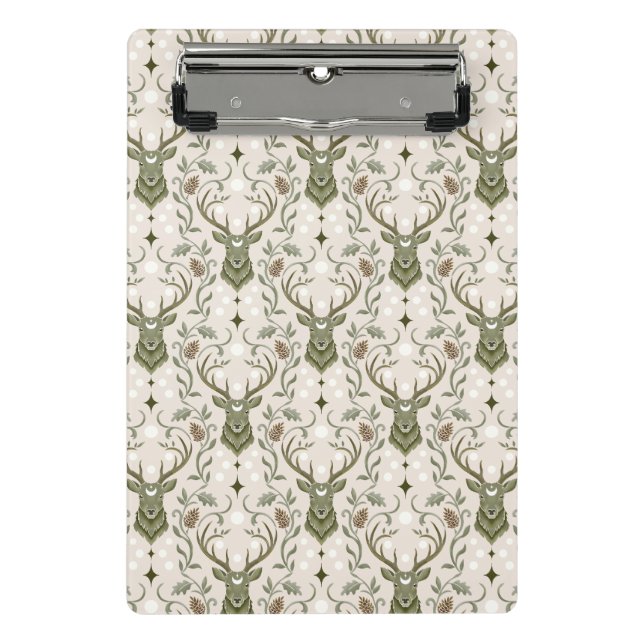 Mini Porte-bloc Cerf Tribal Boho, Rêvant de Cerf (Devant)