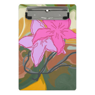 Mini Porte-bloc Cette conception d'art floral abstrait allie des é