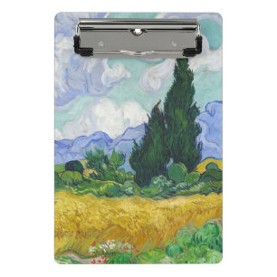 Mini Porte-bloc Champ de blé de Van Gogh avec cyprès Art