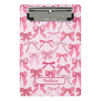 Mini Porte-bloc Charming pink bow pattern
