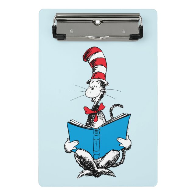 Mini Porte-bloc Chat dans le chapeau en lecture (Devant)