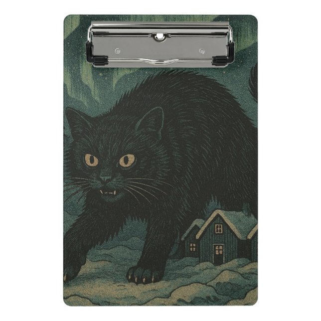 Mini Porte-bloc Chat de Noël islandais Yule  (Devant)