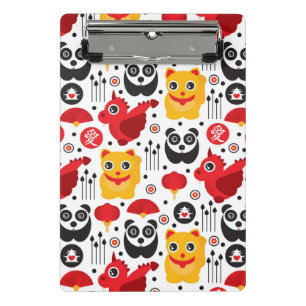 Mini Porte-bloc Chat, dragon, et panda chanceux de la Chine