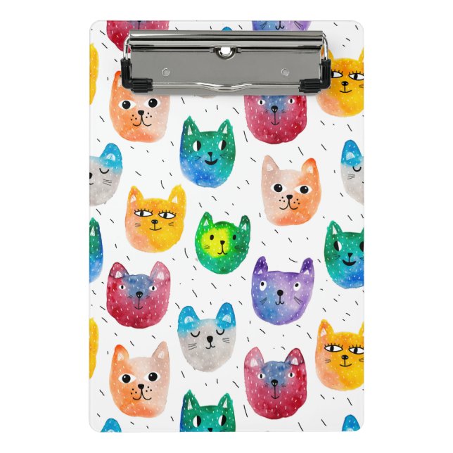 Mini Porte-bloc Chats aquarelles et amis (Devant)