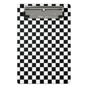 Mini Porte-bloc Checkerboard pattern black and white