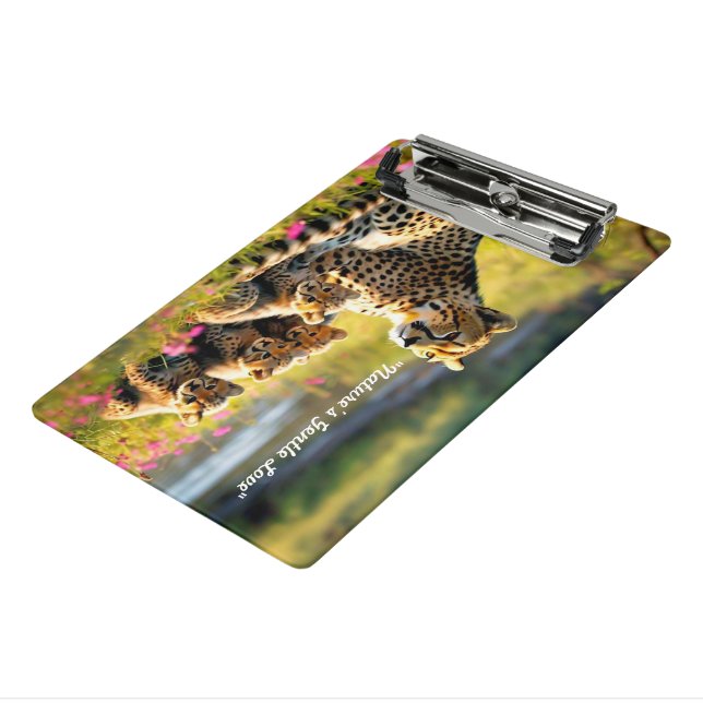 Mini Porte-bloc "Cheetah Mother and Cubs" (Angle3)