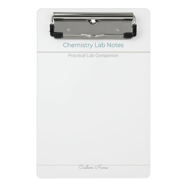 Mini Porte-bloc Chemistry Lab Notes – Custom Name (Devant)