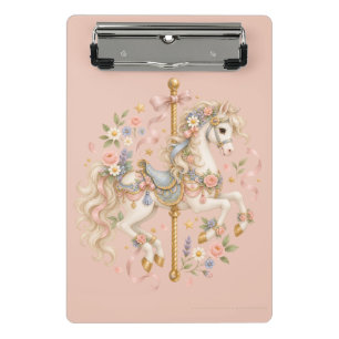 Mini Porte-bloc Cheval de carrousel élégant Conte de fées français