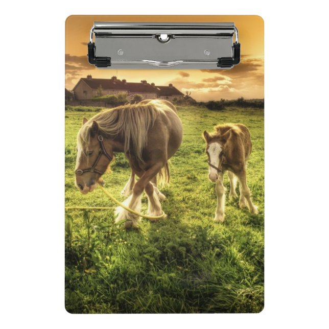 Mini Porte-bloc Cheval de mère et de poulain (Devant)