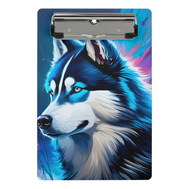 Mini Porte-bloc Chien Husky (Devant)